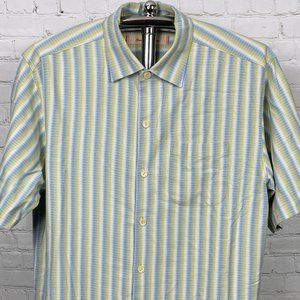 TOMMY BAHAMA MEN'S 100% SILK SHORT SLEEVE BUTTON UP